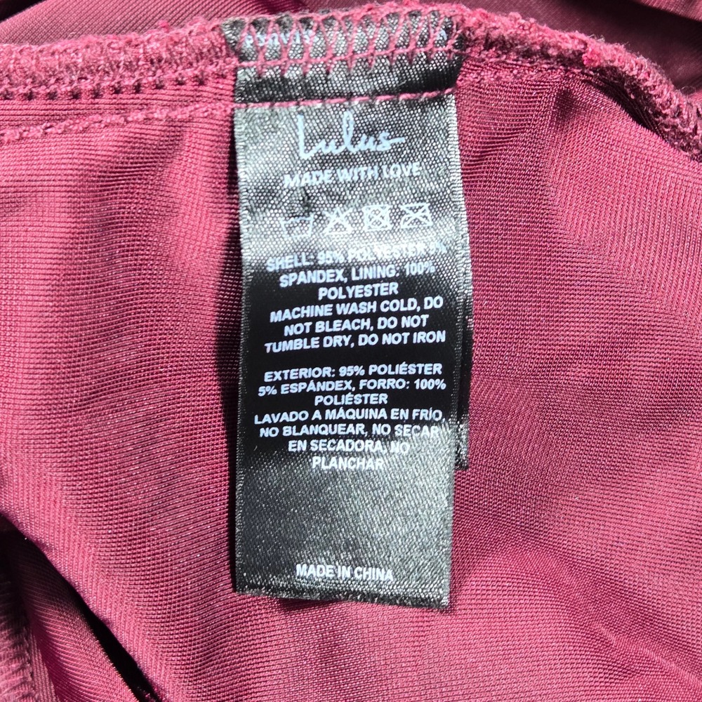 Lulus Classic Elegance Wine Red Velvet Sleeveless Mock Neck Maxi Dress Large - Picture 6 of 10